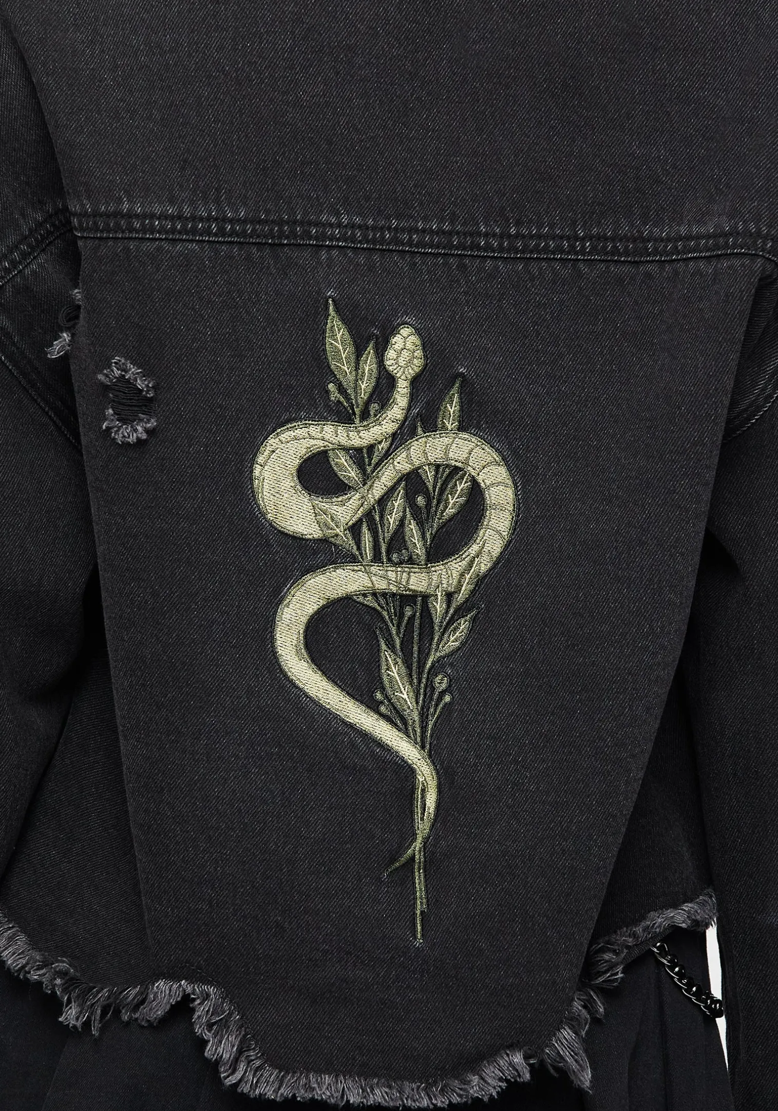Nirah Embroidered Crop Denim Jacket
