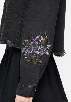 Nirah Embroidered Crop Denim Jacket