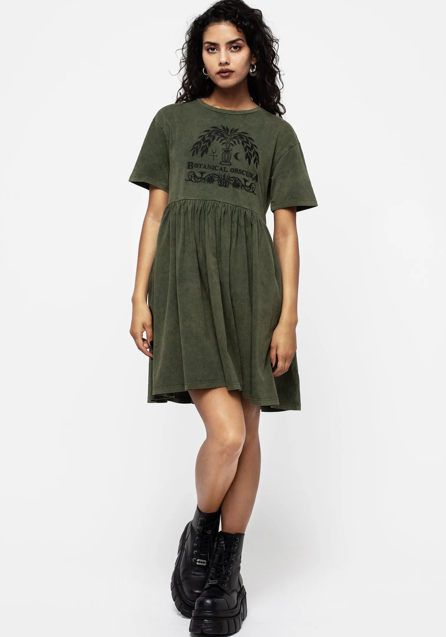 Obscura Graphic Print Mini Skater Dress