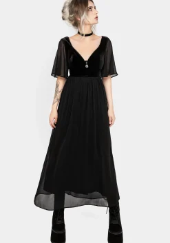 Oculist Chiffon Maxi Dress