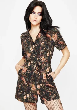 Ophelia Viscose Button Up Playsuit