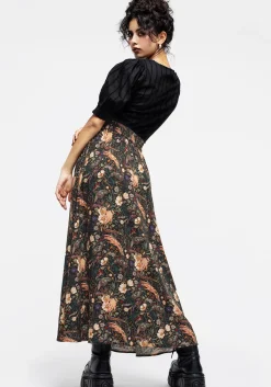 Ophelia Viscose Tie Waist Midaxi Skirt