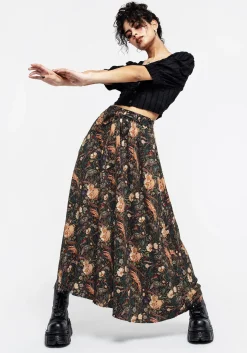 Ophelia Viscose Tie Waist Midaxi Skirt