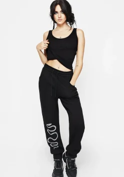 Ophis Snake Skeleton Print Sweatpants