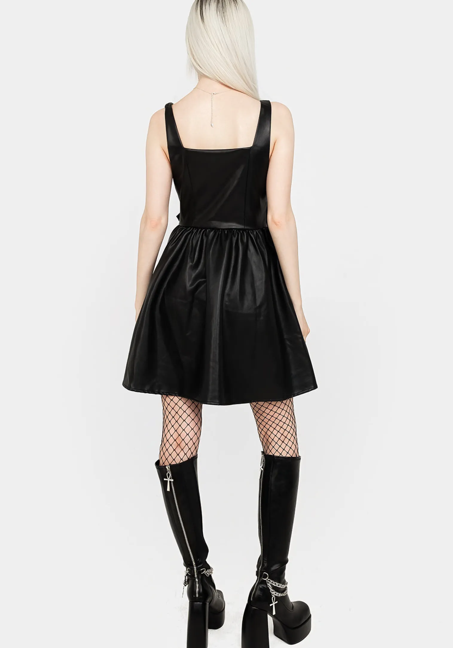 Opium Faux Leather Mini Dress