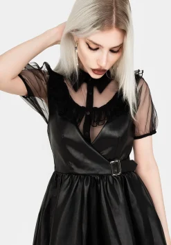 Opium Faux Leather Mini Dress