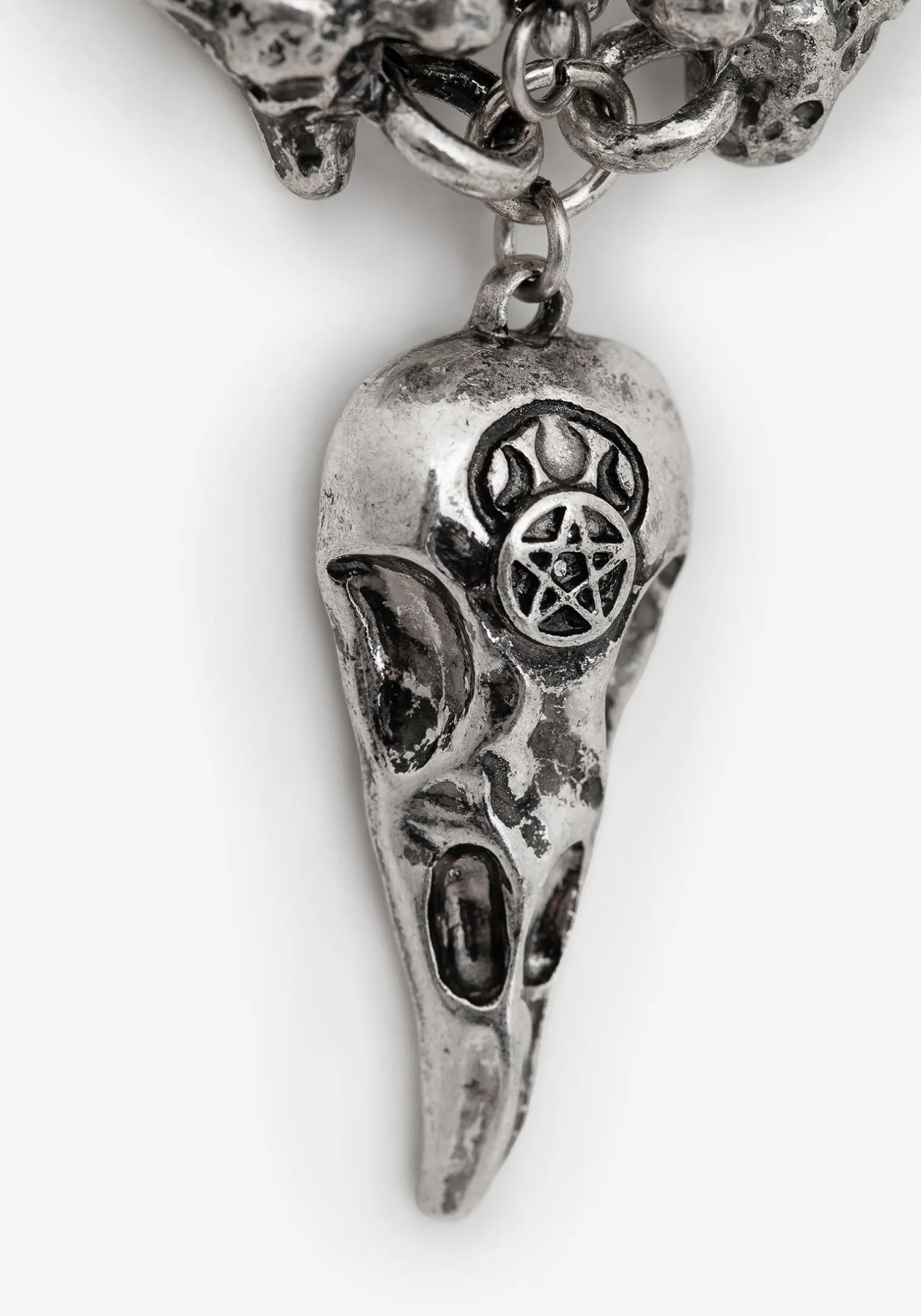 Osteomancy Raven Skull Choker Necklace