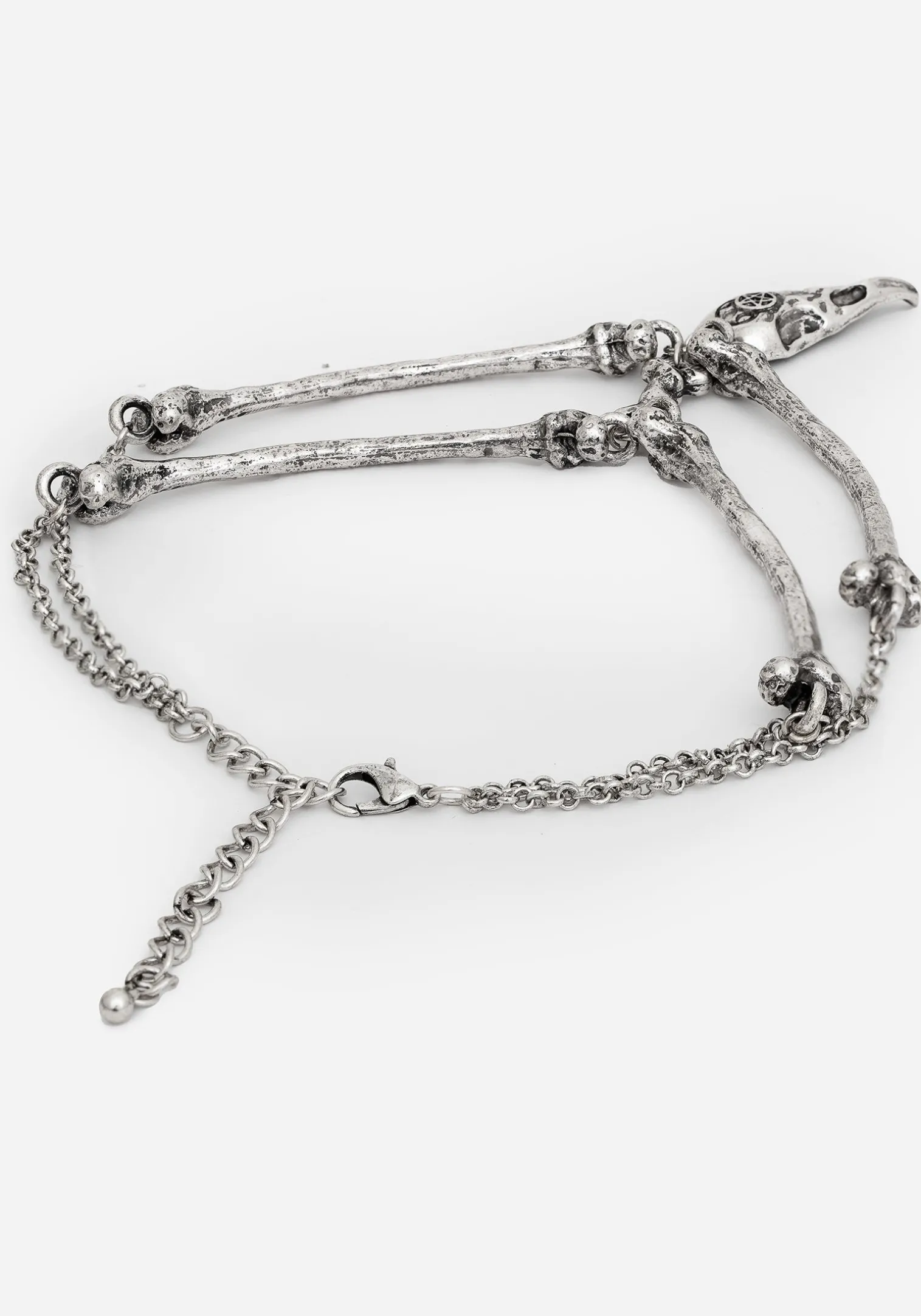 Osteomancy Raven Skull Choker Necklace