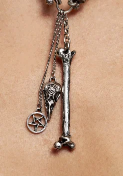 Osteomancy Raven Skull Necklace