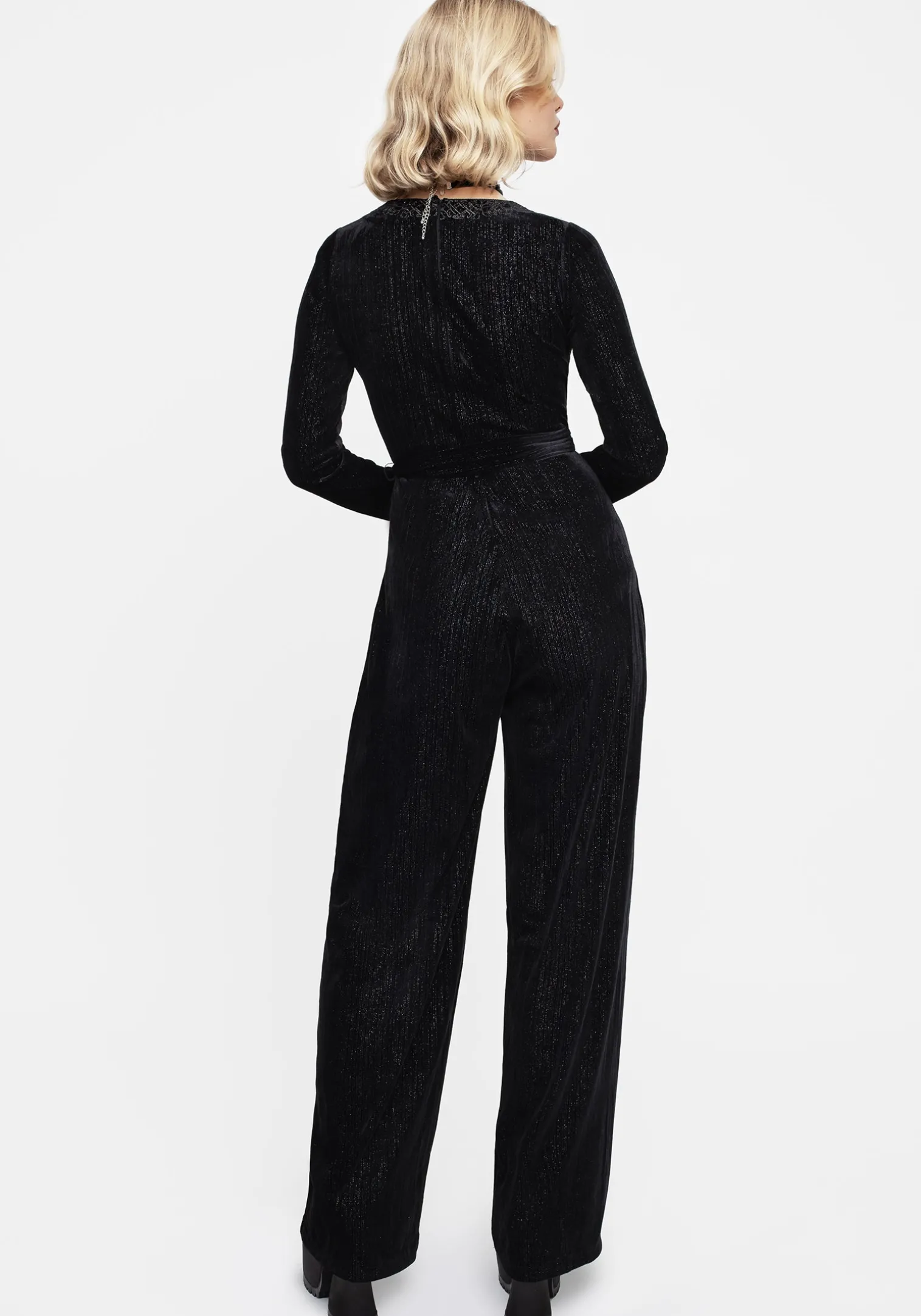 Otherworld Embroidered Faux Wrap Jumpsuit