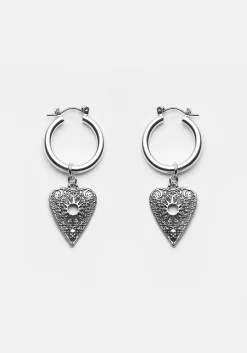 Ouija Planchette Hoop Earrings
