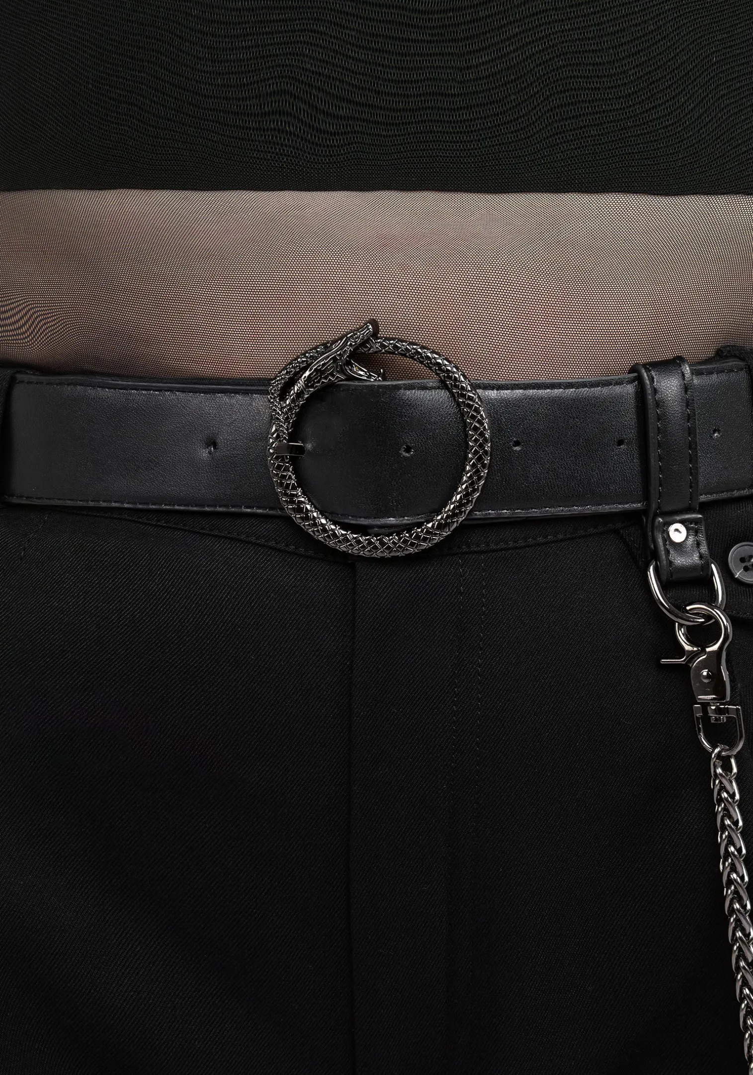Ouroboros Snake Buckle Chain Belt