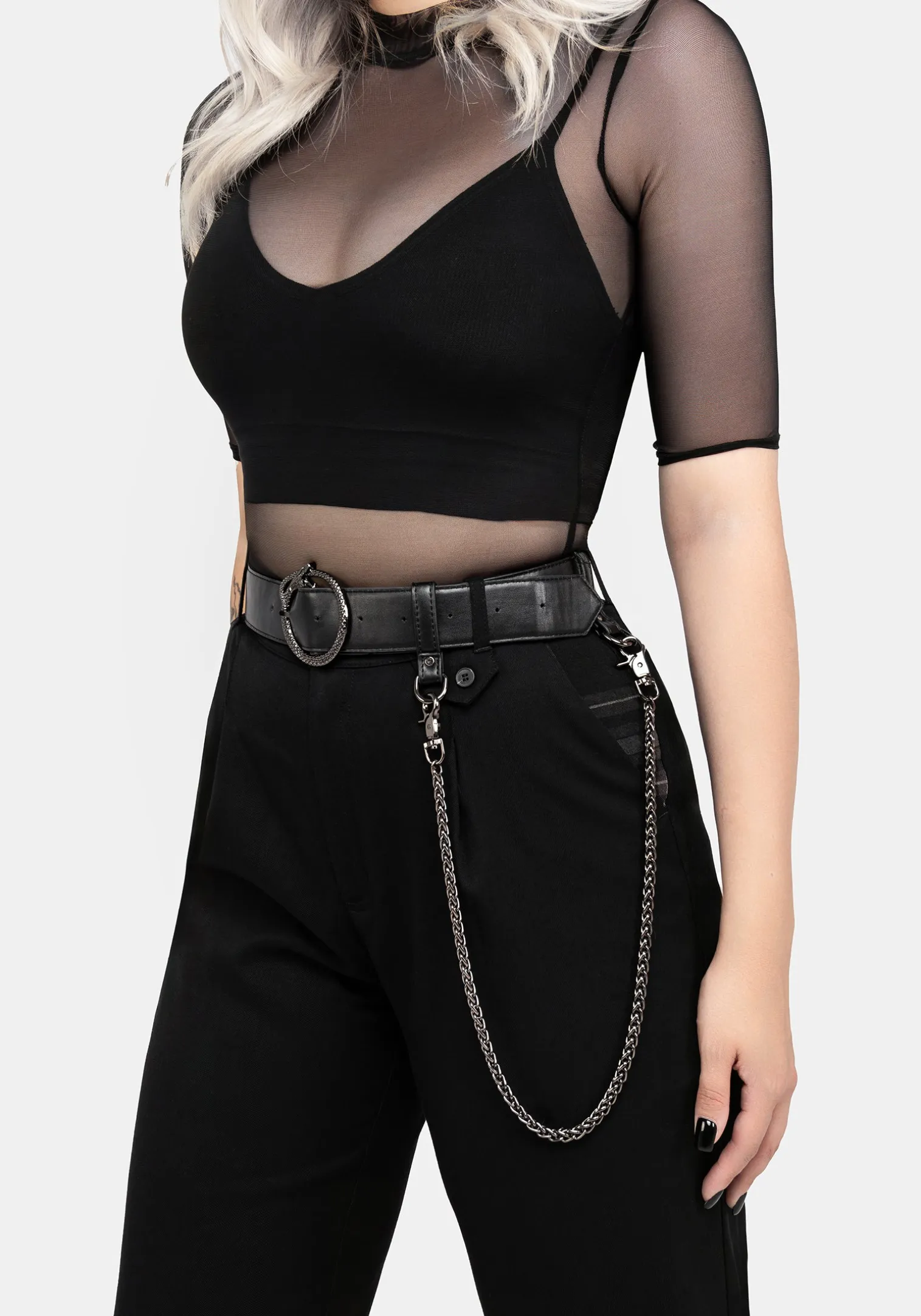 Ouroboros Snake Buckle Chain Belt