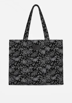 Papillion Denim Tote Bag