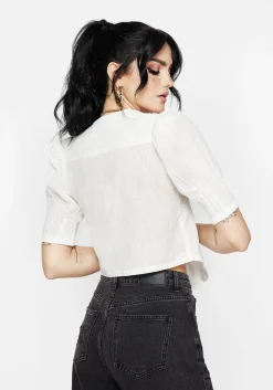 Parilia Cotton V Neck Blouse Top
