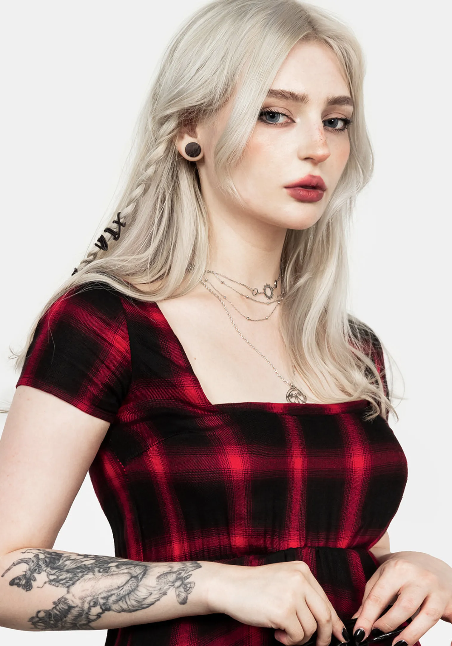 Pennyroyal Red Check Dress