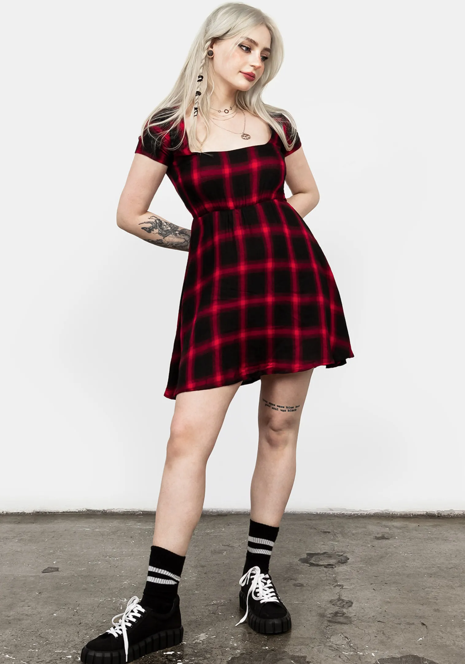 Pennyroyal Red Check Dress