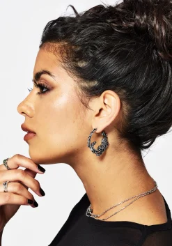 Petra Dragon Hoop Earrings