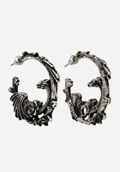 Petra Dragon Hoop Earrings