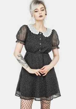 Phantasma Lace Collar Mini Dress