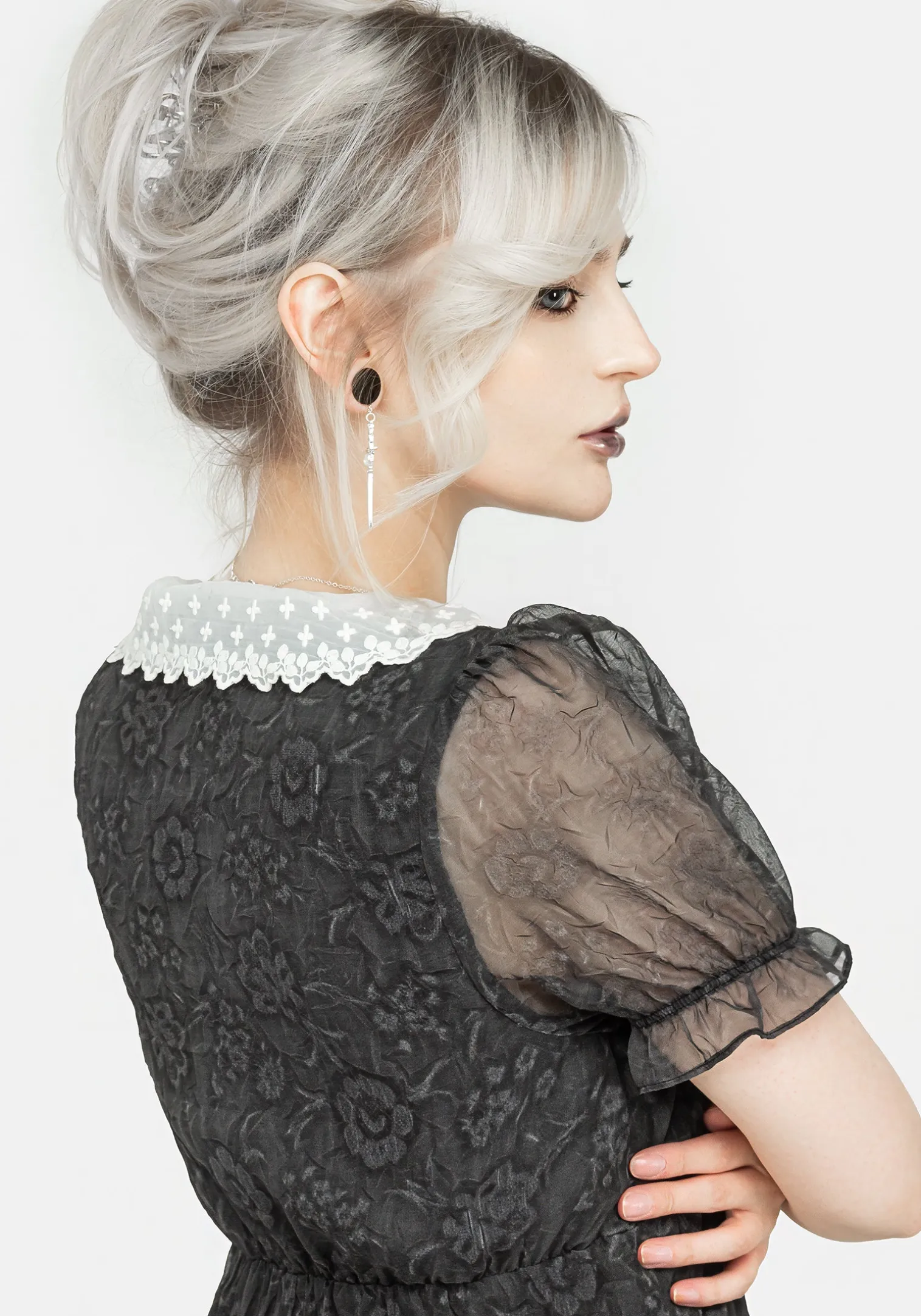 Phantasma Lace Collar Mini Dress
