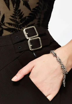 Phoebe Buckle Detail Mini Skirt