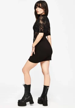 Phoebe Buckle Detail Mini Skirt