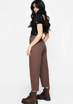 Pinhead Belted Balloon Leg Trousers - Brown