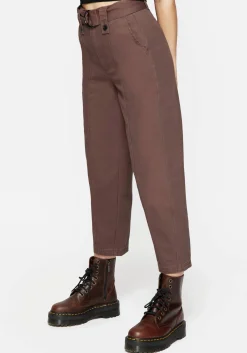 Pinhead Belted Balloon Leg Trousers - Brown