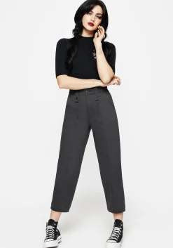 Pinhead Embroidered Belted Balloon Leg Trousers