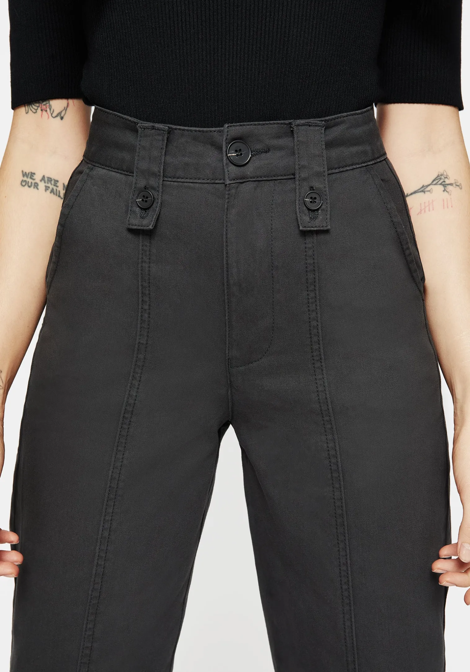 Pinhead Embroidered Belted Balloon Leg Trousers