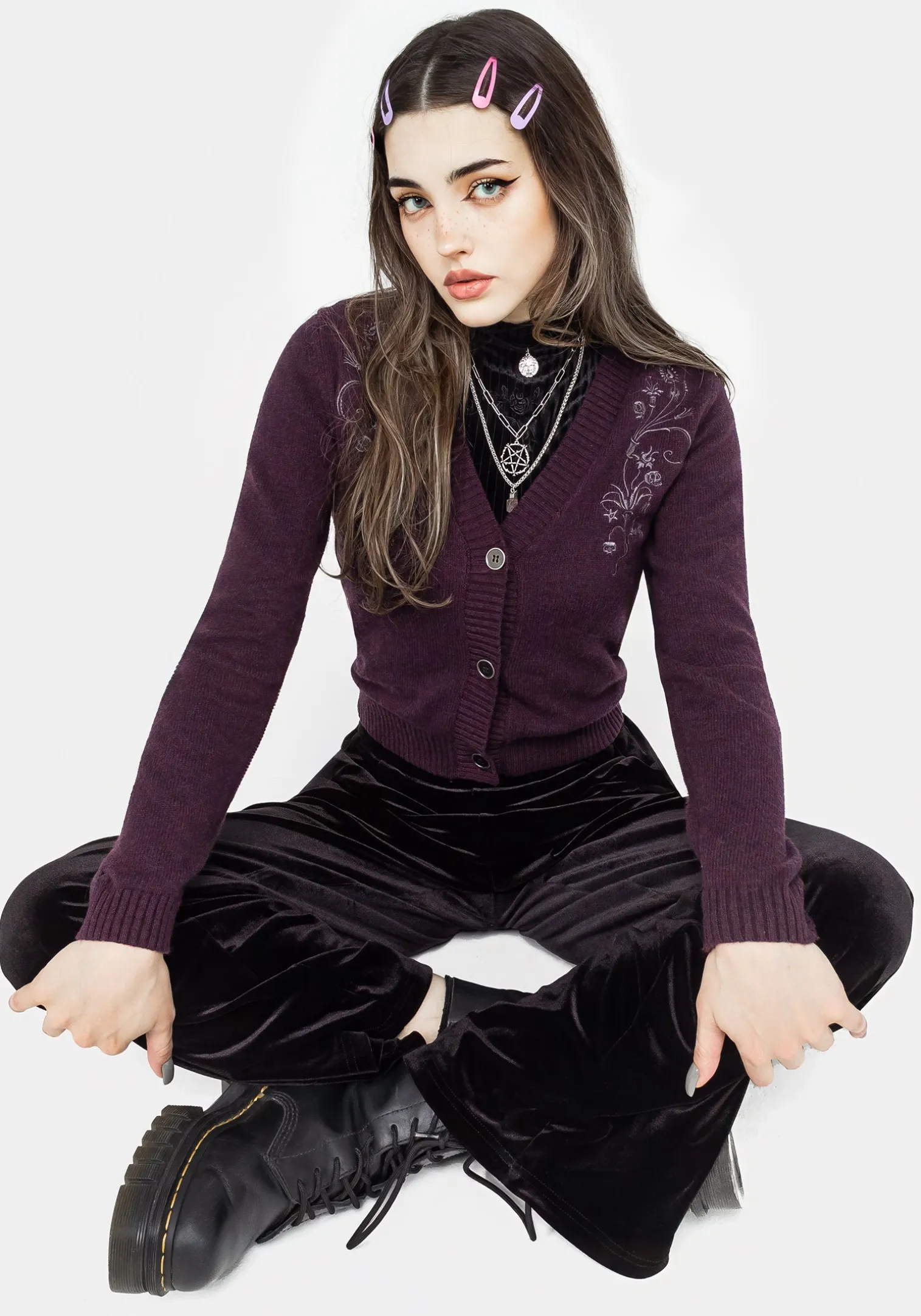 Poe Embroidered Cardigan
