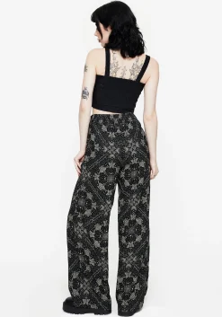 Poem Moth Printed Wide Leg Trouser