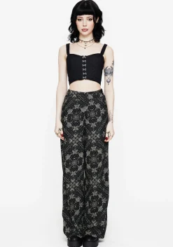Poem Moth Printed Wide Leg Trouser