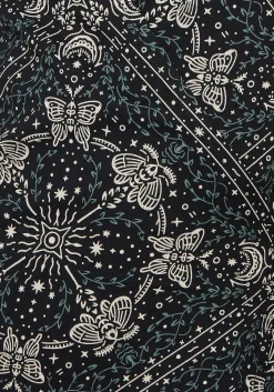 Poem Moth Printed Wrap Midi Dress