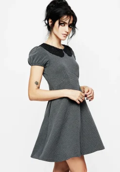 Poet Striped Mini Skater Dress