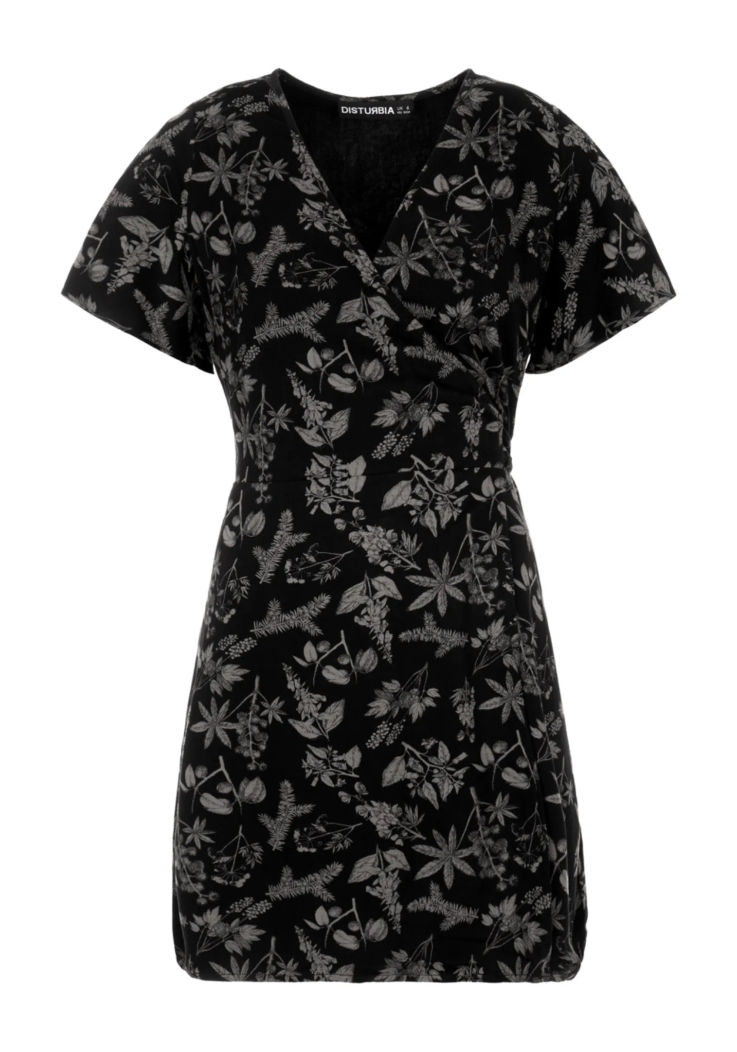 Poisonous Plants Wrap Mini Dress