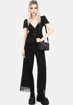 Polgara Floral Jacquard Peplum Top