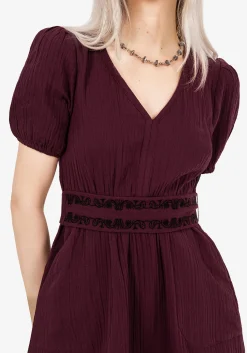Poultice Embroidered Cotton Mini Dress