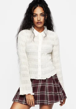 Prelude Ruched Button Up Shirt