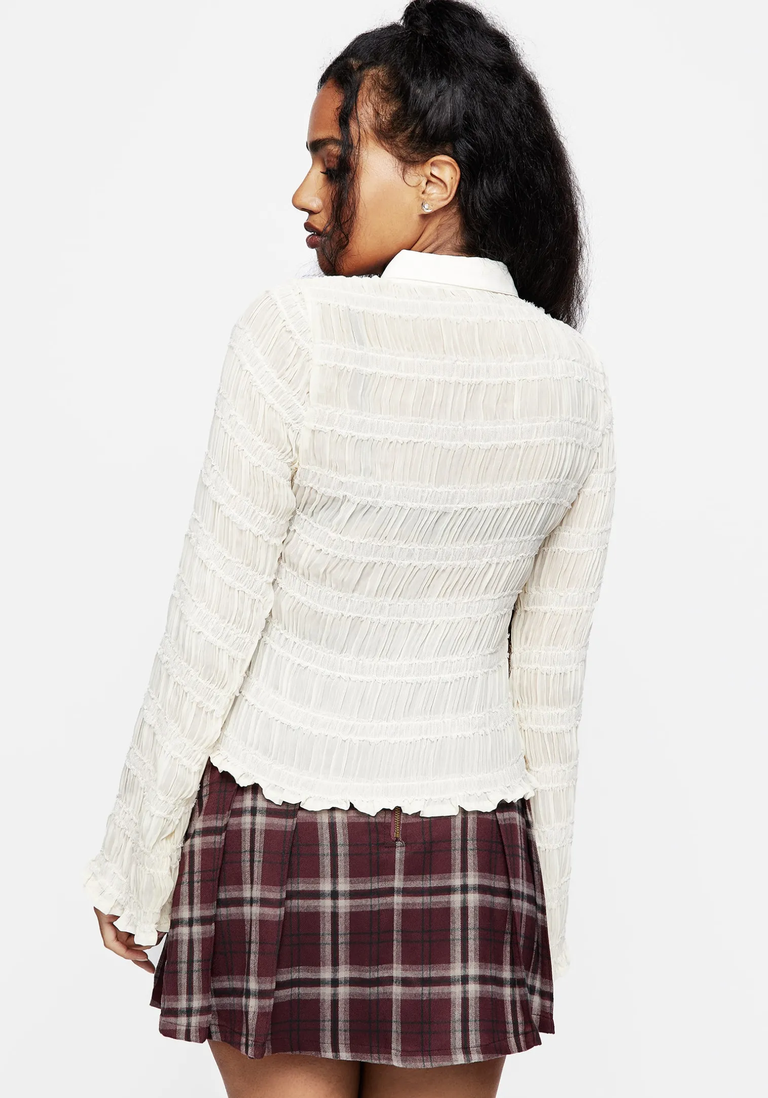 Prelude Ruched Button Up Shirt