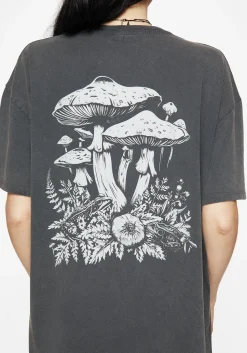 Pressure Cotton Mushroom Print Tee Dress