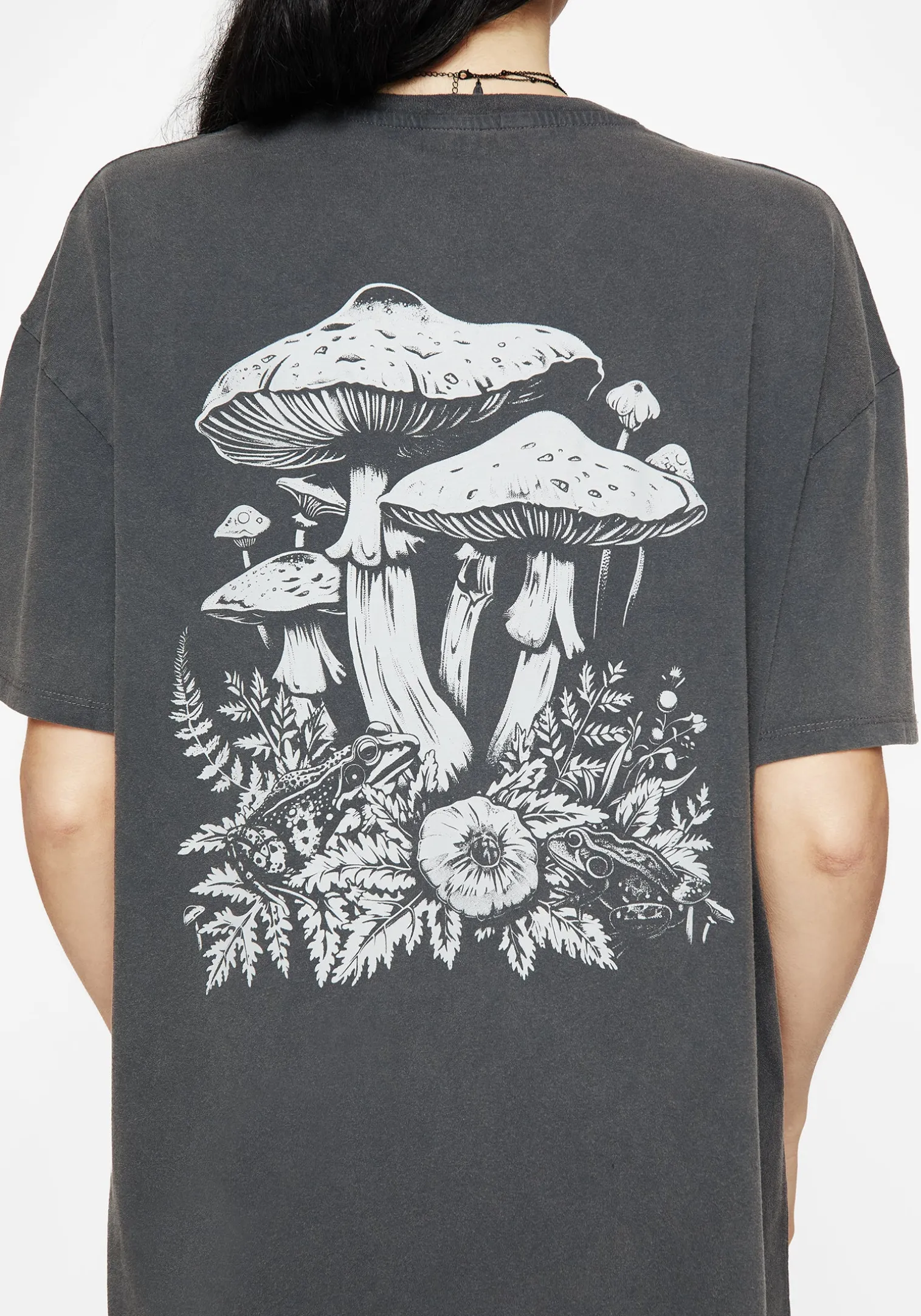 Pressure Cotton Mushroom Print Tee Dress
