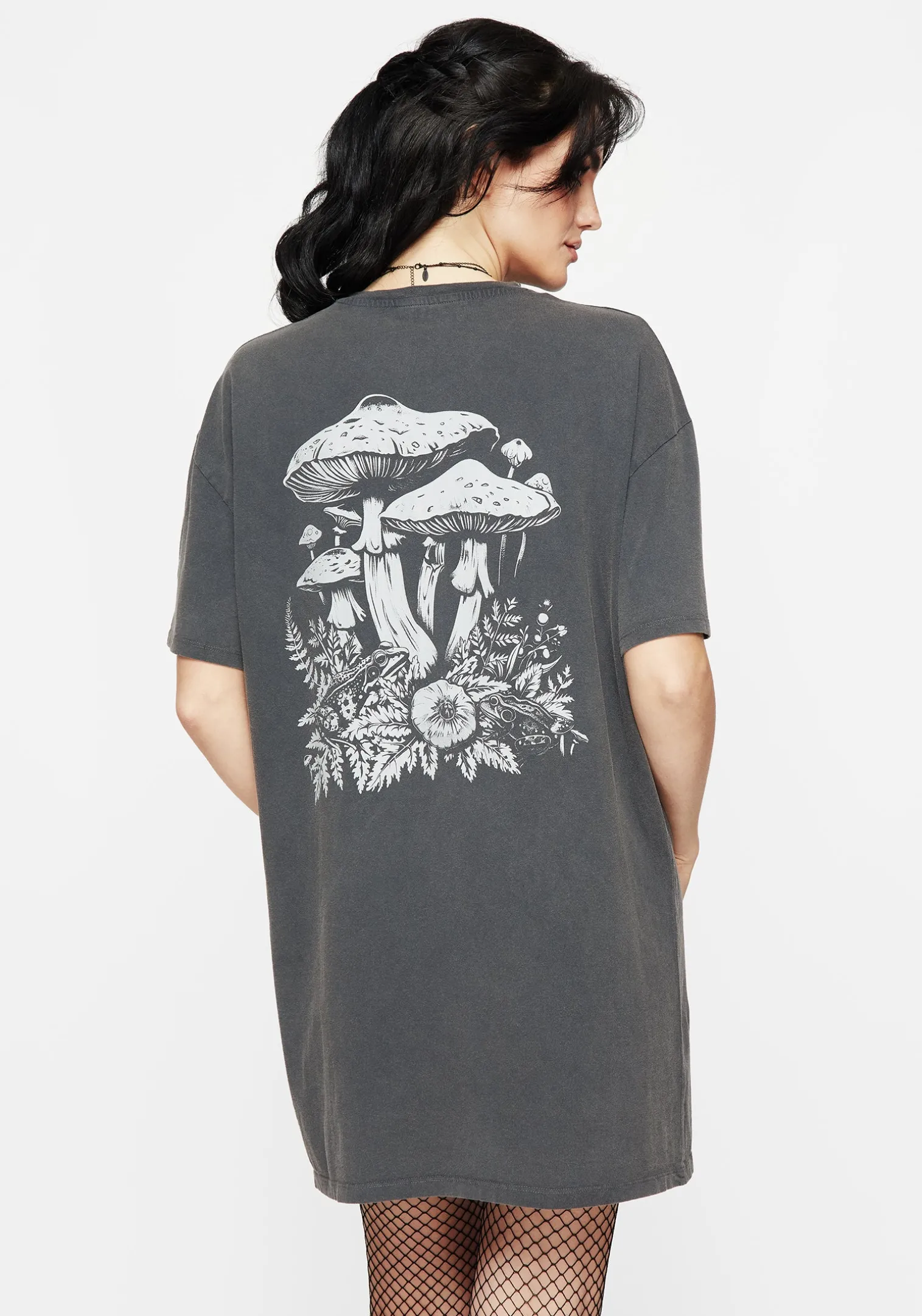 Pressure Cotton Mushroom Print Tee Dress