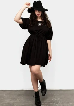 Priestess Embroidered Smock Dress