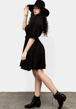Priestess Embroidered Smock Dress