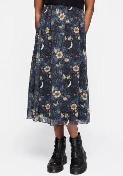 Primrose Floral Chiffon Midi Skirt