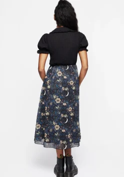 Primrose Floral Chiffon Midi Skirt