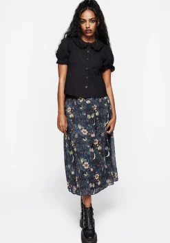 Primrose Floral Chiffon Midi Skirt