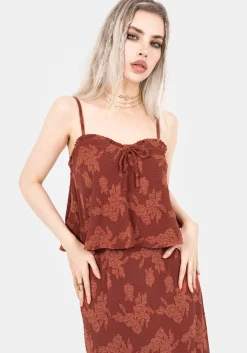 Prosperity Floral Frill Neck Cami Top